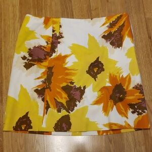 J Crew stretch floral mini skirt with pockets